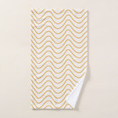 Chevron patroon geel en crème zigzag bad handdoek (Handdoek)