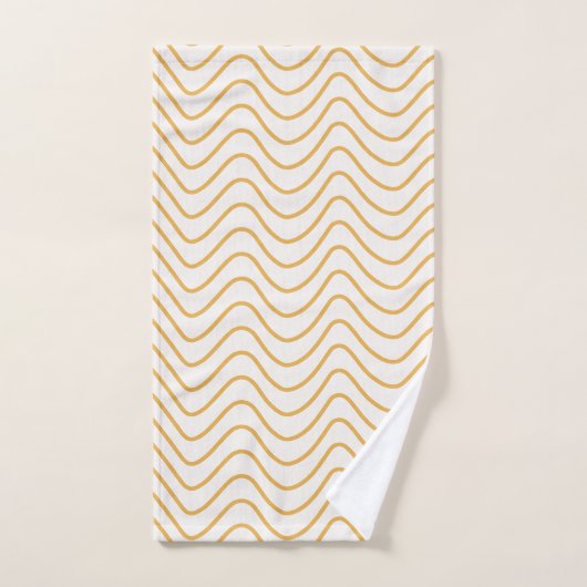 Chevron patroon geel en crème zigzag bad handdoek (Handdoek)