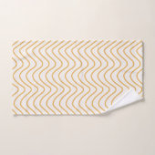 Chevron patroon geel en crème zigzag bad handdoek (Handdoek)