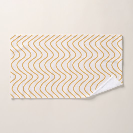 Chevron patroon geel en crème zigzag bad handdoek (Handdoek)