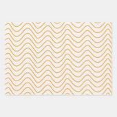 Chevron patroon geel en crème zigzag inpakpapier vel (Voorkant 2)