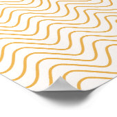 Chevron patroon geel en crème zigzag poster (Hoek)