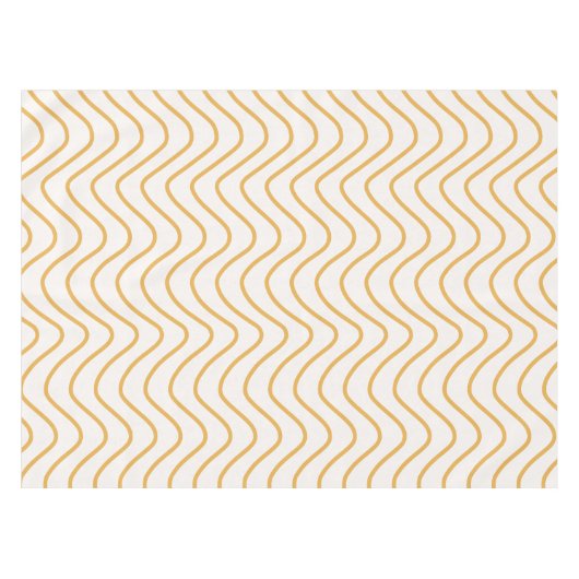 Chevron patroon geel en crème zigzag tafelkleed (Voorkant (Horizontaal))