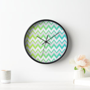 Chevron patroon groen aqua aqua ombre elegant