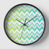Chevron patroon groen blauwgroen aqua ombre elegan (Voorkant)