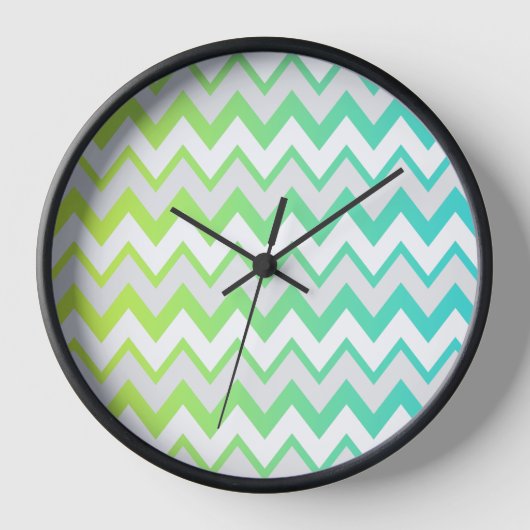 Chevron patroon groen blauwgroen aqua ombre elegan (Voorkant)