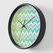 Chevron patroon groen blauwgroen aqua ombre elegan (Hoek)