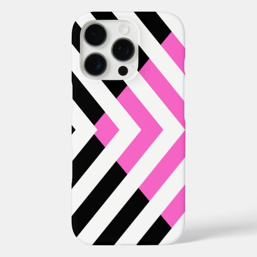 Chevron Patroon in Roze en Zwart Case-Mate iPhone Case (Achterkant)