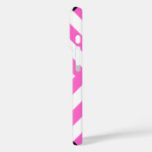 Chevron Patroon in Roze en Zwart Case-Mate iPhone Case (Achterkant / Links)