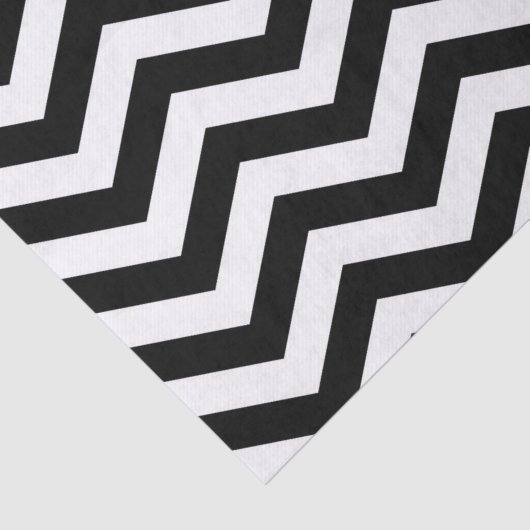 Chevron Patroon in zwart-wit Tissuepapier (Detail)
