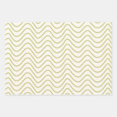 Chevron Patroon Lime Groen op Crème Wit Zigzag Inpakpapier Vel (Voorkant)