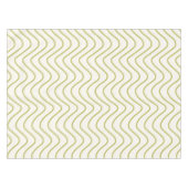 Chevron Patroon Lime Groen op Crème Wit Zigzag Tafelkleed (Voorkant (Horizontaal))