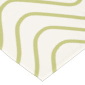 Chevron Patroon Lime Groen op Crème Wit Zigzag Tafelkleed (Gekanteld)