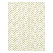 Chevron Patroon Lime Groen op Crème Wit Zigzag Tafelkleed (Voorkant)