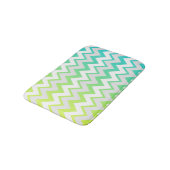 Chevron patroon lime groene blauwgroen aqua ombre  badmat (Gekanteld)