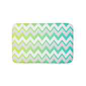 Chevron patroon lime groene blauwgroen aqua ombre  badmat (Voorkant)
