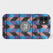 Chevron-patroon met houtaztec Case-Mate iPhone case (Achterkant (horizontaal))