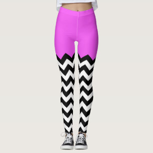 Chevron-patroon met kleurenblokkering leggings