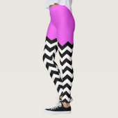 Chevron-patroon met kleurenblokkering leggings (Links)