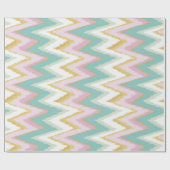 Chevron-patroon met kleurrijke gordelroos cadeaupapier (Vlak)