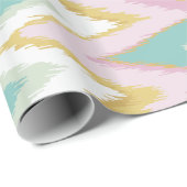 Chevron-patroon met kleurrijke gordelroos cadeaupapier (Rol Hoek)