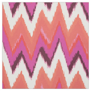 Chevron-patroon met kleurrijke ikat stof
