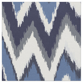 Chevron-patroon met rode blauwe en witte ikat stof