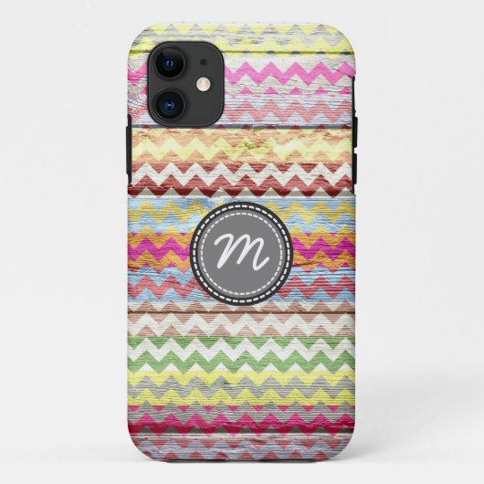 Chevron-patroon op hout #6 Case-Mate iPhone case (Achterkant)