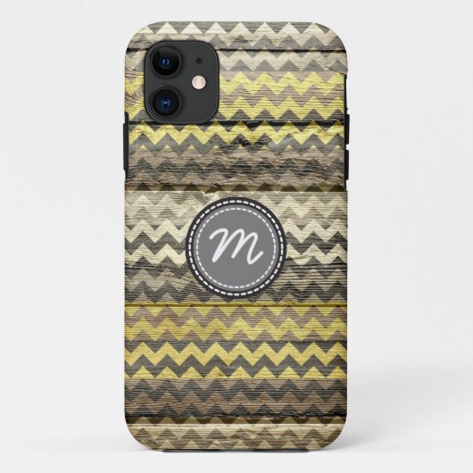 Chevron-patroon op hout #9 Case-Mate iPhone case (Achterkant)