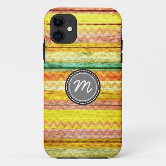 Chevron-patroon op hout Case-Mate iPhone case (Achterkant)