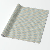 Chevron-patroon op linnetextuur cadeaupapier (Uitgerold)
