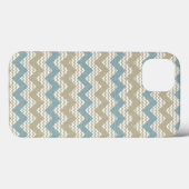 Chevron-patroon op linnetextuur Case-Mate iPhone case (Achterkant (horizontaal))