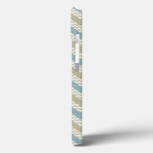 Chevron-patroon op linnetextuur Case-Mate iPhone case (Achterkant / Links)