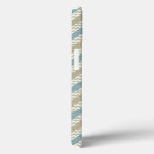 Chevron-patroon op linnetextuur Case-Mate iPhone case (Achterkant / Rechts)