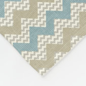 Chevron-patroon op linnetextuur fleece deken (Hoek)