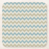 Chevron-patroon op linnetextuur kartonnen onderzetters (Voorkant)