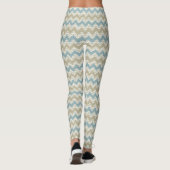Chevron-patroon op linnetextuur leggings (Achterkant)