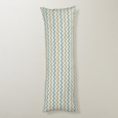 Chevron-patroon op linnetextuur lichaamskussen (Achterkant (Verticaal))