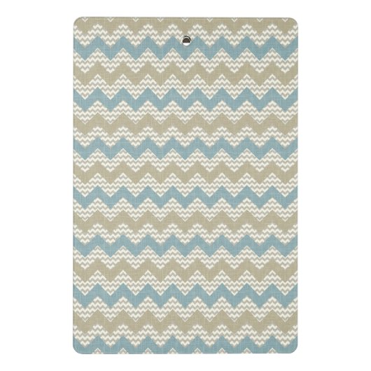 Chevron-patroon op linnetextuur mini klembord (Achterkant)