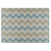 Chevron-patroon op linnetextuur snijplank (Voorkant)