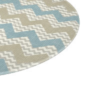 Chevron-patroon op linnetextuur snijplank (Hoek)