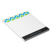 Chevron Patroon Persoonlijke Memo Monogram Notitieblok (Schuin)