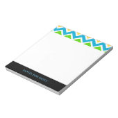 Chevron Patroon Persoonlijke Memo Monogram Notitieblok (Linkerzijde)