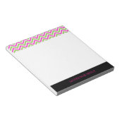 Chevron Patroon Persoonlijke Memo Monogram Notitieblok (Schuin)