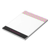 Chevron Patroon Persoonlijke Memo Monogram Notitieblok (Linkerzijde)