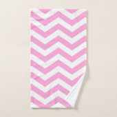 Chevron Patroon Roze en Wit Bad Handdoek (Handdoek)