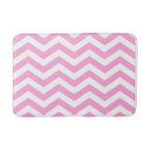 Chevron Patroon Roze en Wit Badmat (Voorkant)