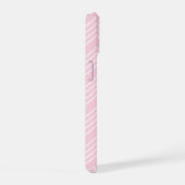 Chevron Patroon - Roze funky Script Naam iPhone 15 Case (Rechterkant)