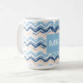 Chevron-patroon van de Stille Oceaan Koffiemok (Voorkant links)