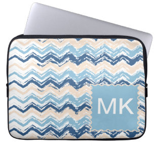 Chevron-patroon van de Stille Oceaan Laptop Sleeve